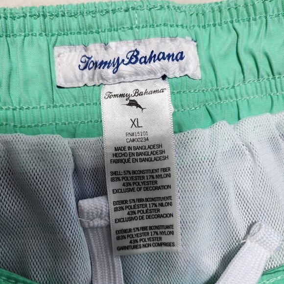 Tommy Bahama Swim Trunks Board Shorts Youth XL (28x7) Mid Rise Hawaiian Blue - Picture 3 of 6